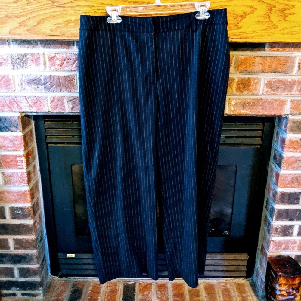 Jaclyn Smith brand black pinstripe pants 14 short